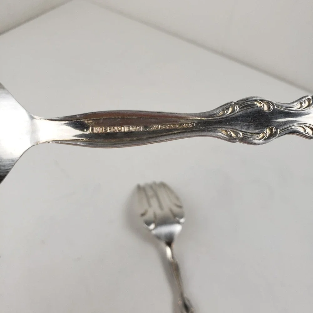 International Silver Silverplate Interlude Salad Serving Set Spoon Fork Vintage